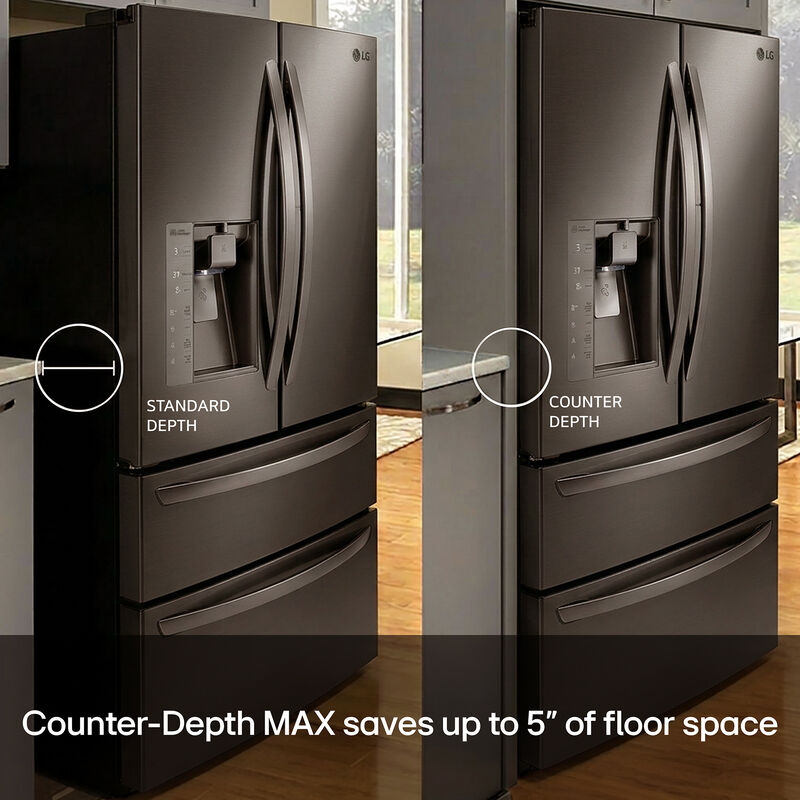 LG 33 in. 20.8 cu. ft. Smart Counter Depth French Door Refrigerator with Ice Maker - PrintProof Stainless Steel, , hires