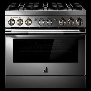 JennAir Rise Series 36 in. 5.1 cu. ft. Smart True European Convection Dual Fuel Range with 6 Sealed Burners - Stainless Steel, , hires