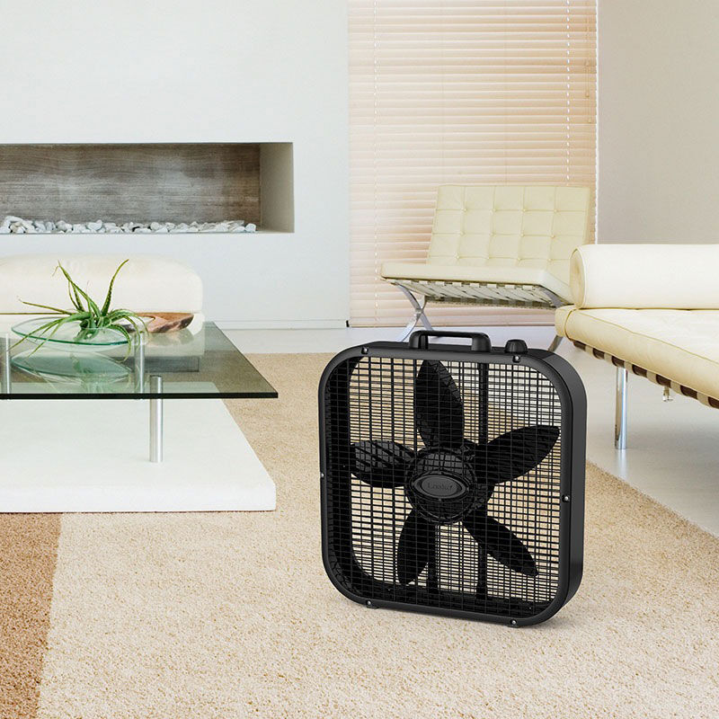 Lasko Box Fan with 3 Speed Settings - Black | P.C. Richard & Son