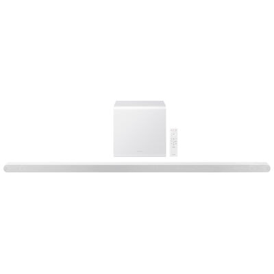 Samsung 3.1.2 Channel Sound Bar with Bluetooth, Built-In Alexa & Wireless Subwoofer - White | HW-S801D