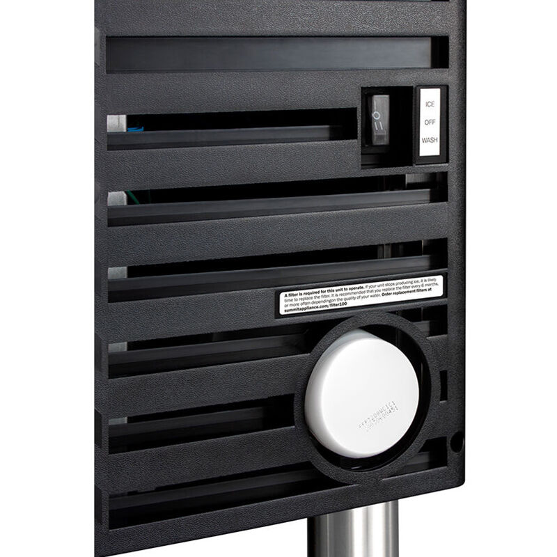 Summit 21 in. Built-In Undercounter Commercial-Use Ice Maker with 27 lb. Ice Storage, Auto-Defrost & Digital Control - Black, , hires