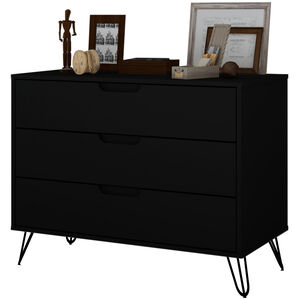Manhattan Comfort Rockefeller Mid-Century Modern Dresser - Black, , hires