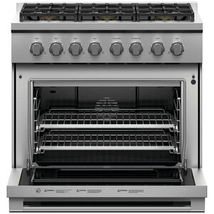 Fisher & Paykel Series 7 Professional 36 in. 5.3 cu. ft. Standard Convection Gas Range with 6 Sealed Burners - Stainless Steel, , hires