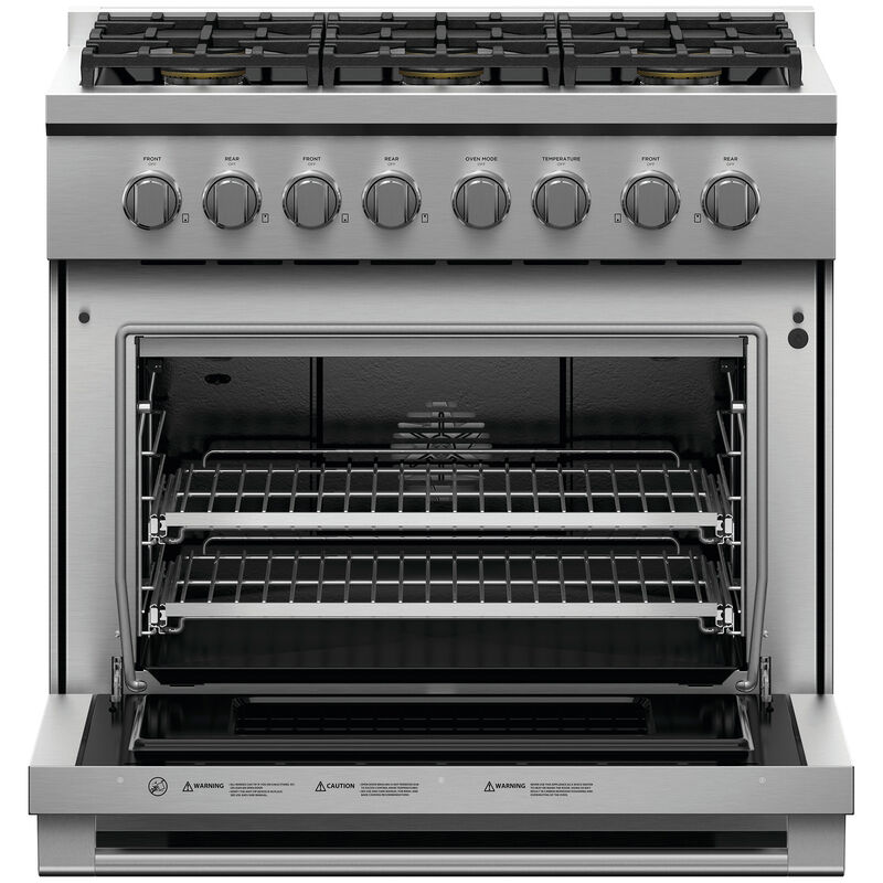 Fisher & Paykel Series 7 Professional 36 in. 5.3 cu. ft. Standard Convection Gas Range with 6 Sealed Burners - Stainless Steel, , hires