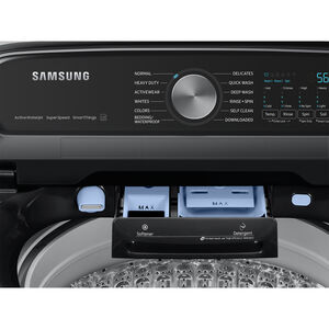 Samsung 27 in. 5.5 cu. ft. Smart Top Load Washer with Super Speed Wash - Brushed Black, Brushed Black, hires