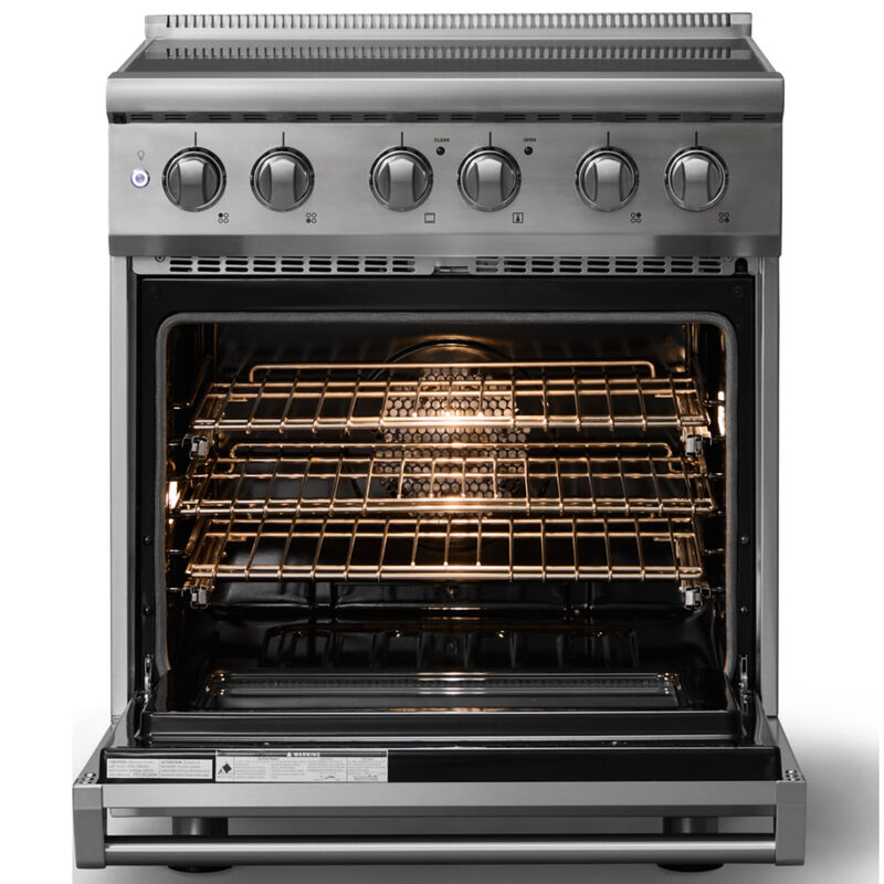 Viking 5 Series 30 in. 4.7 cu. ft. True European Convection Electric Range with 4 Induction Burners - Stainless Steel, , hires