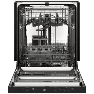 GE 24 in. Top Control Flush-Mount Dishwasher with 51 dBa Sound Level & Condensate Dry - Black, Black, hires