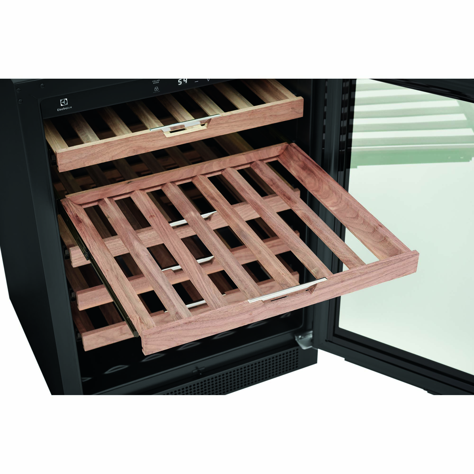 Electrolux 24 in. Freestanding Wine Cooler with Wood Racks, Single