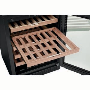 Electrolux 24 in. Freestanding Wine Cooler with Wood Racks, Single Temperature Zone & 41 Bottle Capacity - Stainless Steel, , hires