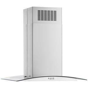 Whirlpool 30 in. Convertible Chimney Style Range Hood with 400 CFM, 3 Fan Speeds & 2 LED Lights - Stainless Steel, , hires