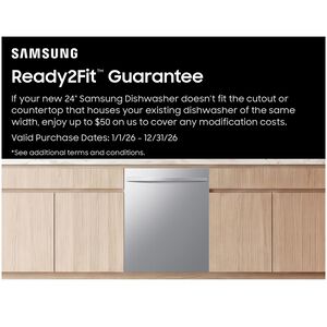 Samsung 24 in. Top Control Flush-Mount Dishwasher with 48 dBA Sound Level, 3rd-Rack & AutoRelease Door Drying - Fingerprint Resistant Stainless Steel, , hires