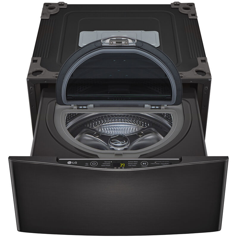LG SideKick 29 in. 1.0 cu. ft. TwinWash Compatible Pedestal Washer - Black Steel, , hires