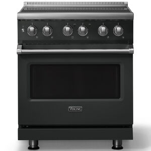 Viking 5 Series 30 in. 4.7 cu. ft. True European Convection Electric Range with 4 Induction Burners - Antique Bronze, , hires
