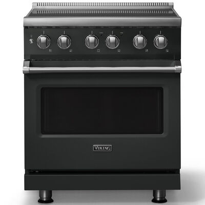 Viking 5 Series 30 in. 4.7 cu. ft. True European Convection Electric Range with 4 Induction Burners - Antique Bronze | VIR53044BAN