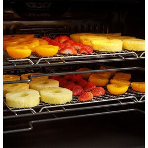 Cafe Minimal Series 30 in. 10 cu. ft. Smart Top Control Electric Double Wall Oven with True European Convection - Platinum Glass, Platinum Glass, hires