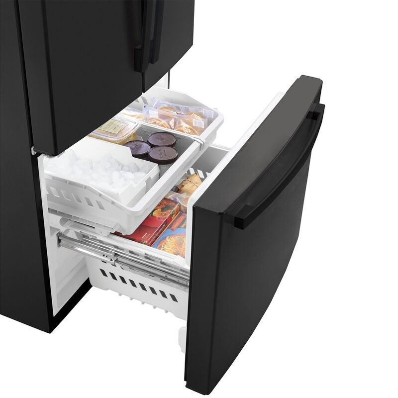 GE 33 in. 24.7 cu. ft. French Door Refrigerator with Internal Water Dispenser - Black on Black, Black on Black, hires