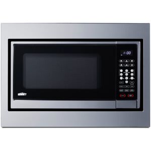 Summit 24 in. 1.2 cu. ft. 1000W Built-In Microwave - Stainless Steel (Trim Kit Included), , hires