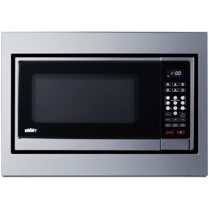 Summit 24 in. 1.2 cu. ft. 1000W Built-In Microwave - Stainless Steel (Trim Kit Included), , hires