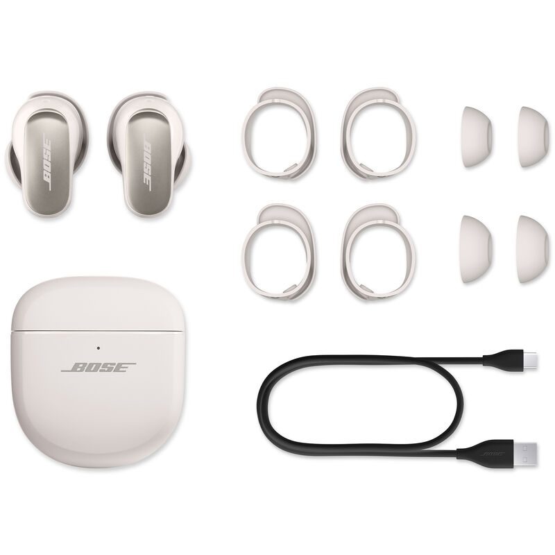 Bose QuietComfort Ultra Earbuds Noise-Canceling True Wireless In-Ear  Headphones (White)