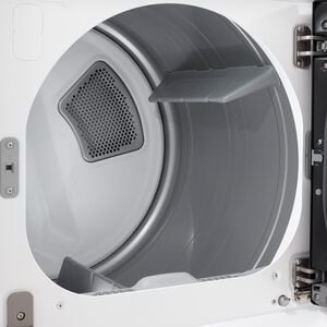 LG 27 in. 7.3 cu. ft. Smart Gas Dryer with EasyLoad Door, AI Sensor Dry, TurboSteam Technology, Sanitize & Steam Cycle - Alpine White, Alpine White, hires