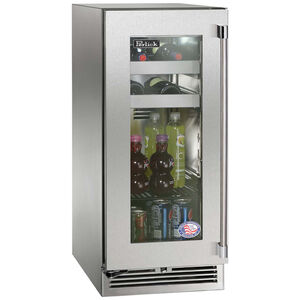 Perlick Signature Series 15 in. Built-In 2.8 cu. ft. Compact Beverage Center with Pull-Out Shelves & Digital Control - Stainless Steel, , hires