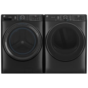 GE 28 in. 7.8 cu. ft. Smart Stackable Gas Dryer with Sensor Dry, Sanitize & Steam Cycle - Carbon Graphite, Carbon Graphite, hires