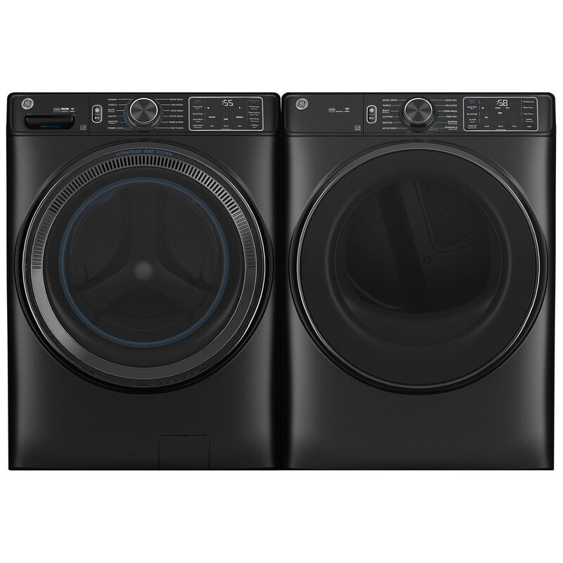 GE 28 in. 7.8 cu. ft. Smart Stackable Gas Dryer with Sensor Dry, Sanitize & Steam Cycle - Carbon Graphite, Carbon Graphite, hires