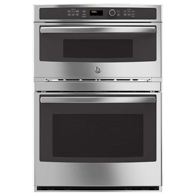 GE Profile 30 in. 6.7 cu. ft. Electric Microwave/Wall Oven Combo with True European Convection & Sensor Cooking - Stainless Steel, Stainless Steel, hires