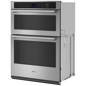 Maytag 30 in. 6.4 cu. ft. Electric Microwave/Wall Oven Combo with True European Convection & Sensor Cooking - Fingerprint Resistant Stainless Steel, , hires