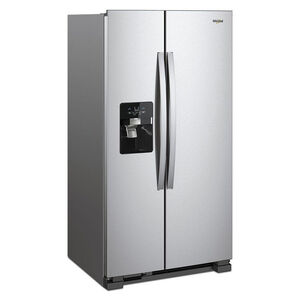 Whirlpool 36 in. 24.6 cu. ft. Side-by-Side Refrigerator with Ice & Water Dispenser - Stainless Steel, Stainless Steel, hires