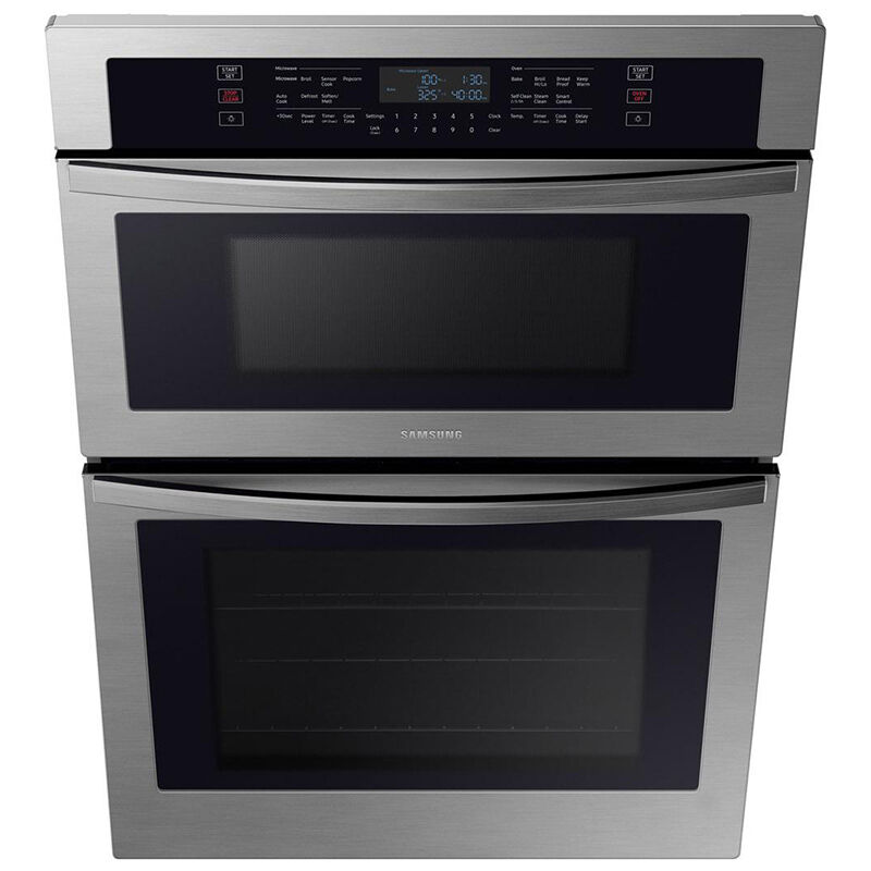 Samsung 30 in. 7 cu. ft. Electric Smart Oven/Microwave Combo Wall Oven With  Self Clean - Stainless Steel