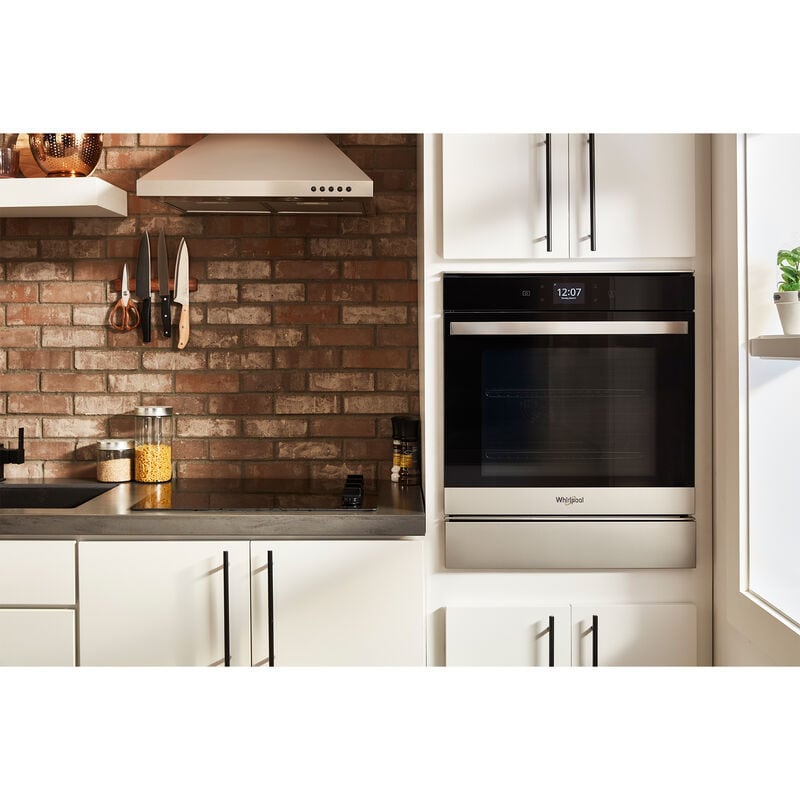 Whirlpool 24 in. 2.9 cu. ft. Smart Electric Single Wall Oven with True European Convection - Fingerprint Resistant Stainless, , hires