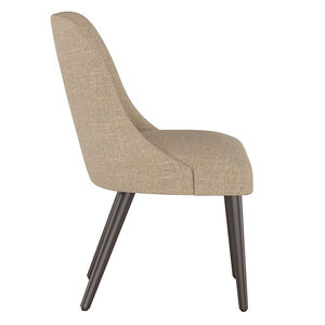 Skyline Furniture Modern Mid Century Dining Chair in Linen Fabric - Sandstone, , hires