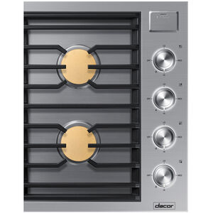 Dacor Contemporary 30 in. 4-Burner Smart Natural Gas Cooktop with Simmer Burner & Power Burner - Silver Stainless, , hires