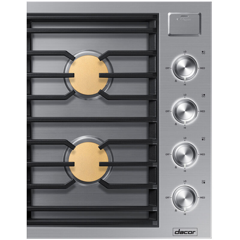 Dacor Contemporary 30 in. 4-Burner Smart Natural Gas Cooktop with Simmer Burner & Power Burner - Silver Stainless, , hires