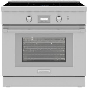 Thermador Professional Series 36 in. 4.9 cu. ft. Smart True European Convection Electric Range with 5 Induction Burners - Stainless Steel, , hires