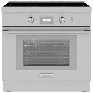 Thermador Professional Series 36 in. 4.9 cu. ft. Smart Convection Oven Freestanding Electric Range with 5 Induction Zones - Stainless Steel, , hires