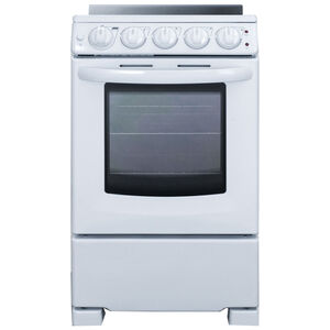 Summit White Pearl Series 20 in. 2.3 cu. ft. Slide-In Electric Range with Smoothtop Burners - White, , hires