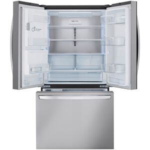 LG 36 in. 25.5 cu. ft. Smart Counter Depth French Door Refrigerator with Ice & Water Dispenser - PrintProof Stainless Steel, , hires