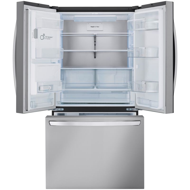 LG 36 in. 25.5 cu. ft. Smart Counter Depth French Door Refrigerator with Ice & Water Dispenser - PrintProof Stainless Steel, , hires