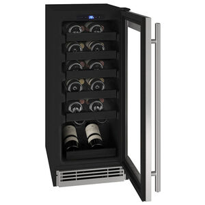 U-Line 1 Class 15 in. Undercounter Wine Cooler with Wire Racks, Single Temperature Zone & 24 Bottle Capacity - Custom Panel Ready, , hires