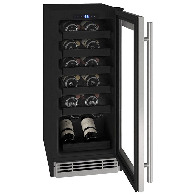 U-Line 1 Class 15 in. Undercounter Wine Cooler with Wire Racks, Single Temperature Zone & 24 Bottle Capacity - Custom Panel Ready, , hires