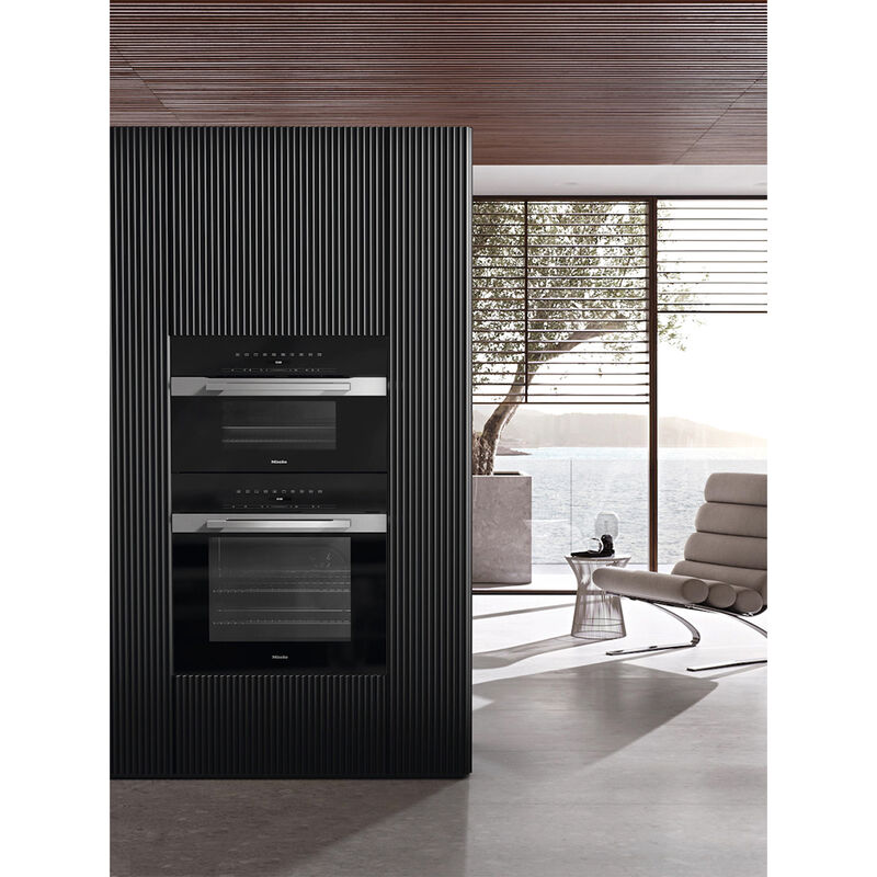 Miele PureLine Series 30 in. 1.5 cu. ft. Smart Speed Electric Single Wall Oven with Standard Convection - Clean Touch Steel, , hires