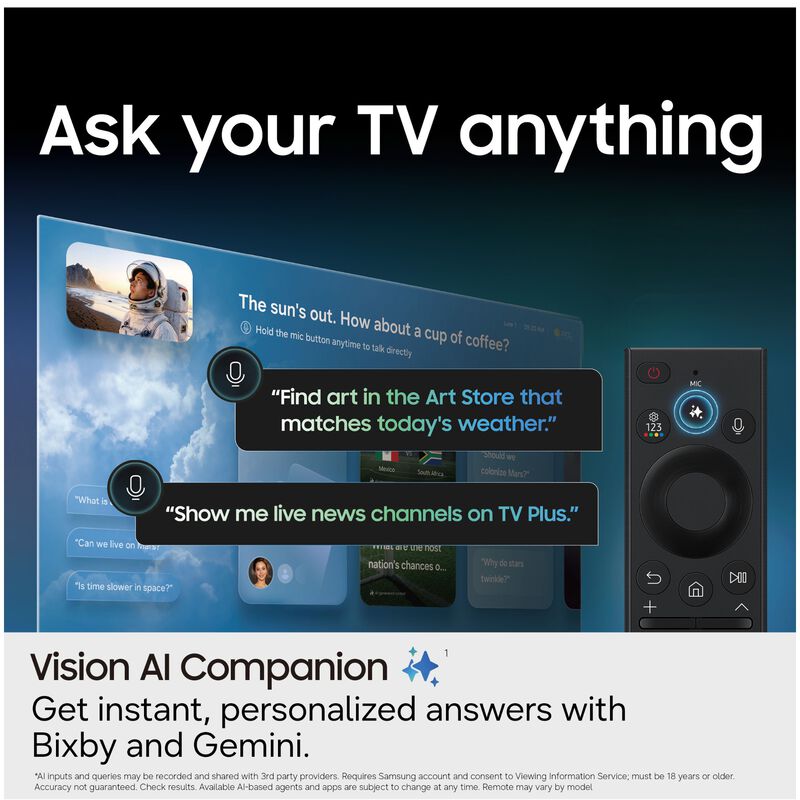 Samsung - 75" Class M70H Mini LED 4K UHD Smart Tizen TV, , hires