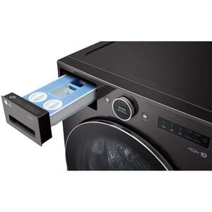 LG 27 in. 5.0 cu. ft. Front Loading Smart Washer with 25 Wash Programs, 19 Wash Options, Sanitize Cycle, Steam Wash & Self Clean - Black Steel, , hires