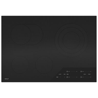 Wolf Contemporary Series 30 in. 4-Burner Electric Cooktop with Simmer Burner - Black | CE304C-B