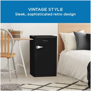 Avanti 18 in. 3.1 cu. ft. Mini Fridge with Freezer Compartment - Black, Black, hires