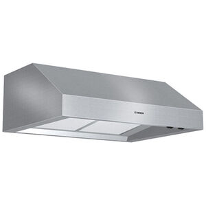 Bosch 800 Series 30 in. Canopy Pro Style Range Hood with 2 Speed Settings, 600 CFM, Convertible Venting & 2 Incandescent Light - Stainless Steel, , hires