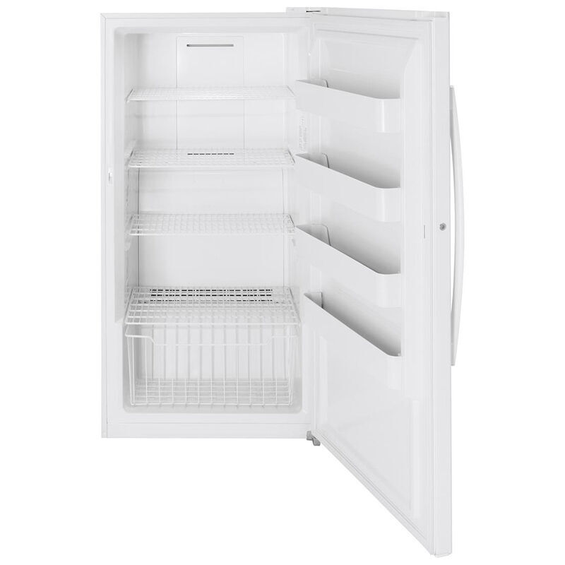 GE 33 in. 17.3 cu. ft. Garage-Ready Upright Freezer with Adjustable Shelves - White, , hires