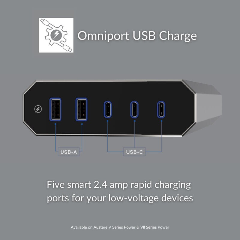 Austere V Series 8-Outlet 3,000 Joules Surge Protector with Fast Charging USB, , hires